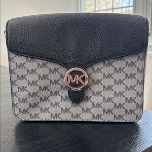 Michael Kors Black and Gray Crossbody Bag